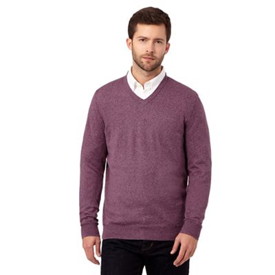 RJR.John Rocha Purple V neck knitted jumper